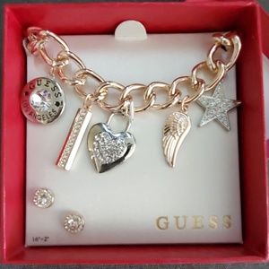 Guess bracelet and earrings